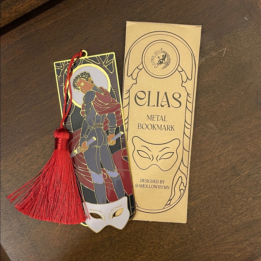 Fairyloot Elias Metal Bookmark with Red Tassel